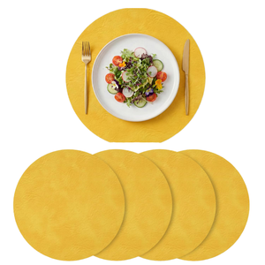 Vintage Ins Solid-patterned PVC <strong>Tablecloth</strong> Dining <strong>Table</strong> Double-color Heat-resistant Insulating Pad High-end Decorative Placemat - Product Image 1
