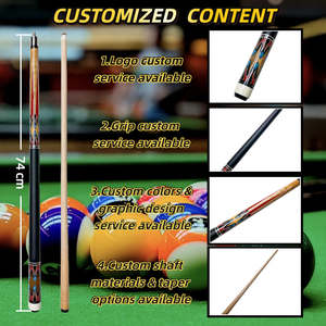 Taco de Billar Profesional Personalizado de 58 Pulgadas Directo de Fábrica con Junta Radial, Eje de Arce Canadiense y Punta de 12.5mm para Hogar y Club - Product Image 6