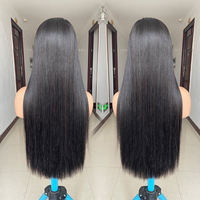 Perruques humaines vente en gros en vrac os droit brut vietnamien 100% pour cent perruques de cheveux humains 13x4 HD perruques avant en dentelle pour les femmes noires