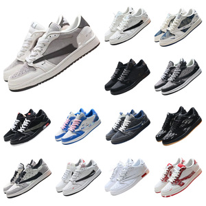 รองเท้าบาสเก็ตบอลทรงเตี้ยรุ่น Retro แบบ Co-branded รุ่น Cross-border <span class=keywords><strong>AJ1</strong></span> Reverse Hook  ป้องกันการลื่น ทนทานต่อการสึกหรอ ระบายอากาศได้ดี แฟชั่นสำหรับทุกเพศ - Product Image 1
