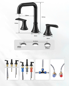 Robinets de <span class=keywords><strong>lavabo</strong></span> à <span class=keywords><strong>3</strong></span> voies haut de gamme UPC US Standard pour <span class=keywords><strong>robinet</strong></span> de <span class=keywords><strong>lavabo</strong></span> à trois <span class=keywords><strong>trous</strong></span> usine <span class=keywords><strong>3</strong></span> <span class=keywords><strong>trous</strong></span> 4-8 pouces <span class=keywords><strong>robinet</strong></span> de salle de bain en cuivre - Product Image 5