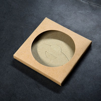 Boîte d'emballage en papier kraft de différentes tailles pour sous-verres en céramique ronds, carrés et hexagonaux, pour sous-verres vierges à sublimation
