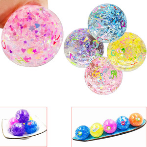 High Quality TPR Grape Mesh <b>Glitter</b> Beads Stress Ball for Squishy Toy Factory Direct Sale for Kids and Adults - Product Image 3