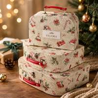Boîte à jouets pour enfants en carton rigide avec poignée, impression personnalisée, emballage cadeau de Noël, valise pour bébé, boîte de naissance