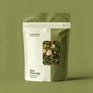 Bolsa Ecológica Compostable y Biodegradable, con Cierre Hermético y Ventana, para Envasado de Alimentos Orgánicos - Product Image 3