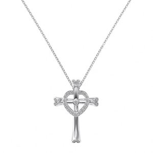 Dylam New Arrival 925 Sterling Silver 14K Gold Rhodium Plated Religious 5A Cubic Zirconia <b>Cross</b> Pendant Necklace for Women - Product Image 1