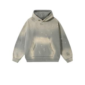 TKAN237D Custom Men's Boxy Thickened Oversized Heavyweight 470 Gsm con bolsillo Vintage Washed Pullover Hoodie - Product Image 2