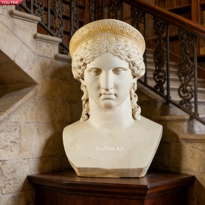 Escultura de Juno Ludovisi en Mármol Blanco Tallada a Mano YOUFINE, Busto de <span class=keywords><strong>Hera</strong></span>, Estatua Clásica para Decoración de Interiores de Bibliotecas y Villas - Product Image 5