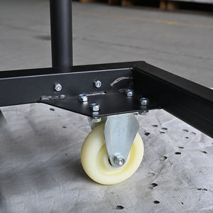 Ai-Cathlon Runder Klapptisch-Trolley, Runder Bankett-Tisch mit Stahlrahmen, Tisch-Rollwagen - Product Image 6