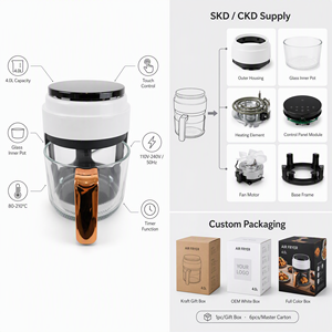 Freidora de Aire Inteligente Compacta Multifunción Todo en Uno SKD Home Visual, 4L, con Cesta de Vidrio, 4 Menús Preestablecidos, Panel Táctil Digital KA03006 - Product Image 6
