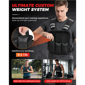 Gilet lesté d'entraînement personnalisable pour hommes – Idéal pour la course, le fitness et l'entraînement tactique - Product Image 3