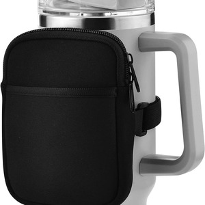 Sac de rangement de poignet portable réglable personnalisé pour les accessoires de gobelet de gymnastique sportive pochette de bouteille d'eau en néoprène pour gobelet de 40oz/30oz - Product Image 5