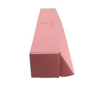 Boîte d'expédition rose de haute qualité avec logo personnalisé Tuck Flap Emballage de tapis de Yoga professionnel - Product Image 2