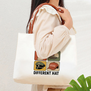 Sac de plage en toile personnalisé grand format avec motif de <span class=keywords><strong>chapeau</strong></span>, motif identique, livraison rapide, sac fourre-tout monogrammé, cadeau pour femme - Product Image 1