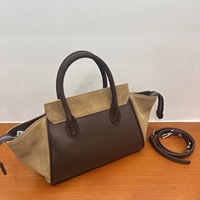 Sac fourre-tout et bandoulière de luxe léger pour femme en cuir de vachette givré 2025, avec poignée en peluche, fermeture éclair et en polyester durable imperméable