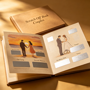 Carnet de défis à gratter personnalisé de haute qualité pour les couples, amoureux, cadeau de mariage, pour des aventures romantiques - Product Image 3
