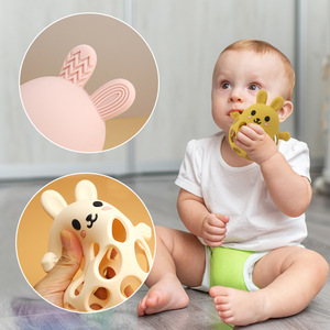 ベビー用シリコンマンハッタンボールBPAフリー歯が生えるおもちゃソフト簡単につかみやすい赤ちゃん - Product Image 4