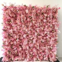 Panneau floral en soie de haute qualité 8x8, personnalisable, 3D/5D, rose artificielle, fond de scène pour mariage, décoration de fond