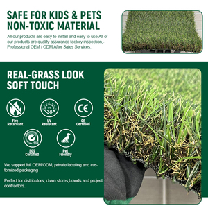 Césped Artificial Sintético de Alta Densidad, Resistente a los Rayos UV y Ecológico, para Jardinería y Paisajismo, Venta al Por Mayor de Fábrica - Product Image 3