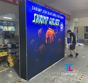 Nouveau design 10 x 10ft aluminium Callopsible <span class=keywords><strong>Portable</strong></span> outil gratuit salon exposition modulaire rétro-éclairé Seg <span class=keywords><strong>personnalisé</strong></span> Pop Up toile de fond <span class=keywords><strong>support</strong></span> - Product Image 2
