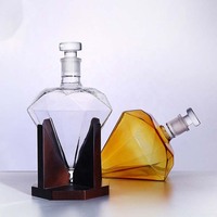850ML Luxe Unique Verre Whisky Carafe Haute Borosilicate Verre Vodka Gin Brandy Tequila Rhum Bouteille De Vin