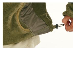 Sudadera con Capucha de Forro <span class=keywords><strong>Polar</strong></span> para <span class=keywords><strong>Hombre</strong></span>, Chaqueta Cálida para Otoño e Invierno, Abrigo Holgado de Cuello Alto de Color Sólido para Deportes al Aire Libre - Product Image 4