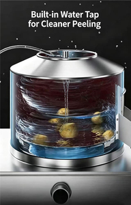 Machine de traitement des fruits et légumes, éplucheuse de pommes de terre commerciale, équipement automatique pour enlever la peau des pommes de terre - Product Image 5