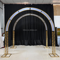 Arche de mariage romantique avec décor floral pour fête de mariage, banquet, scène d'événement, accessoires de décoration personnalisés en gros