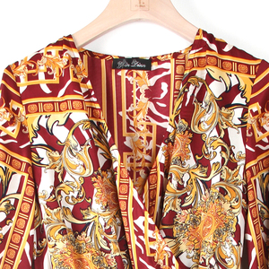 Venta al por mayor de moda vestido de falda de algodón de las mujeres, ropa casual oem damas maxi Vestido de manga larga - Product Image 4