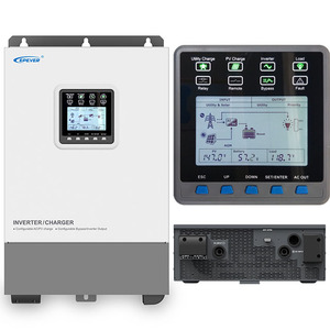 เครื่องแปลงไฟพลังงานแสงอาทิตย์แบบไฮบริด 3KW 5KW 24V 48V 220/230V AC คลื่นไซน์บริสุทธิ์ ระบบ MPPT คู่ แบบ On/Off Grid - Product Image 1