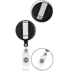 In stock crystal flower easy-pull <b>buckle</b> retractable badge roll with back <b>clip</b> name tag ID keychain manufacturer wholesale - Product Image 2