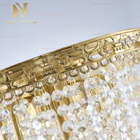 Lampe de table LED en cristal rechargeable à intensité variable de luxe pour centre de table de mariage ou de banquet
