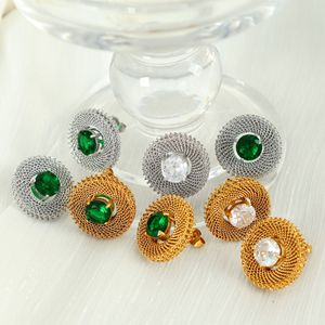 Pendientes vintage con cristal ovalado y engaste de garra de aleación de zinc para mujer, joyería de fiesta - Product Image 4