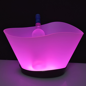Cubetas de Hielo Acrílicas de Múltiples Colores para Champán, Vodka y Whisky, Cubetas de Hielo de Plástico con Logotipo Personalizado, Cubetas para Bebidas, Cubetas de Hielo Circulares con LED - Product Image 3