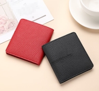 Dompet wanita kulit PU Ultra tipis, dompet wanita Multi Slot, kulit PU, lipat ganda, Minimalis, sederhana, dompet kartu, koin wanita, mode 2025