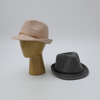 Chapeau Fedora à large bord en laine avec boucle de ceinture, chapeau Jazz pour hommes et femmes, chaud, style anglais, classique, rétro, unisexe, hiver