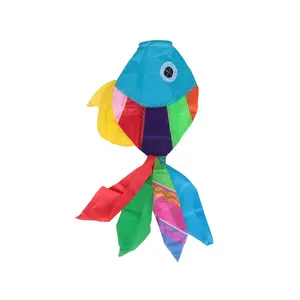 Kite voador para crianças e adultos, kite 3d colorido fofo tipo peixe com controle fácil para crianças e adultos