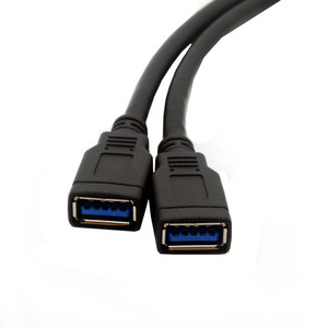 Cable adaptador USB 3.0 de 20 pines a 2x USB 3.0 hembra, cable de cobre de 25 cm para expansión de PC - Product Image 4