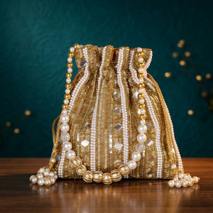 Sac Potli élégant de haute qualité avec broderie artisanale pour les soirées, les événements et les mariages - Product Image 3