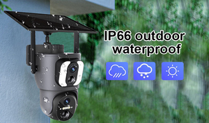 Chafon 360 độ kép Lens Dome CCTV năng lượng mặt trời Máy ảnh màn hình kép với Dual PIR phát hiện con người 4 gam Sim lưu trữ thẻ cho sử dụng ngoài trời - Product Image 6