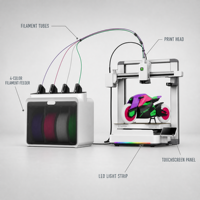 Grande imprimante 3D industrielle avec nivellement automatique, structure en aluminium, support ABS, capacité de production pour le prototypage