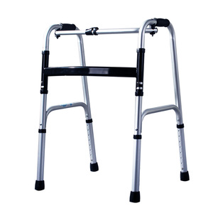 Fushide Walking Aid Aluminum Alloy Foldable <b>Walker</b> With Seat Cushion For <b>Elderly</b> Mobility Support - Product Image 1