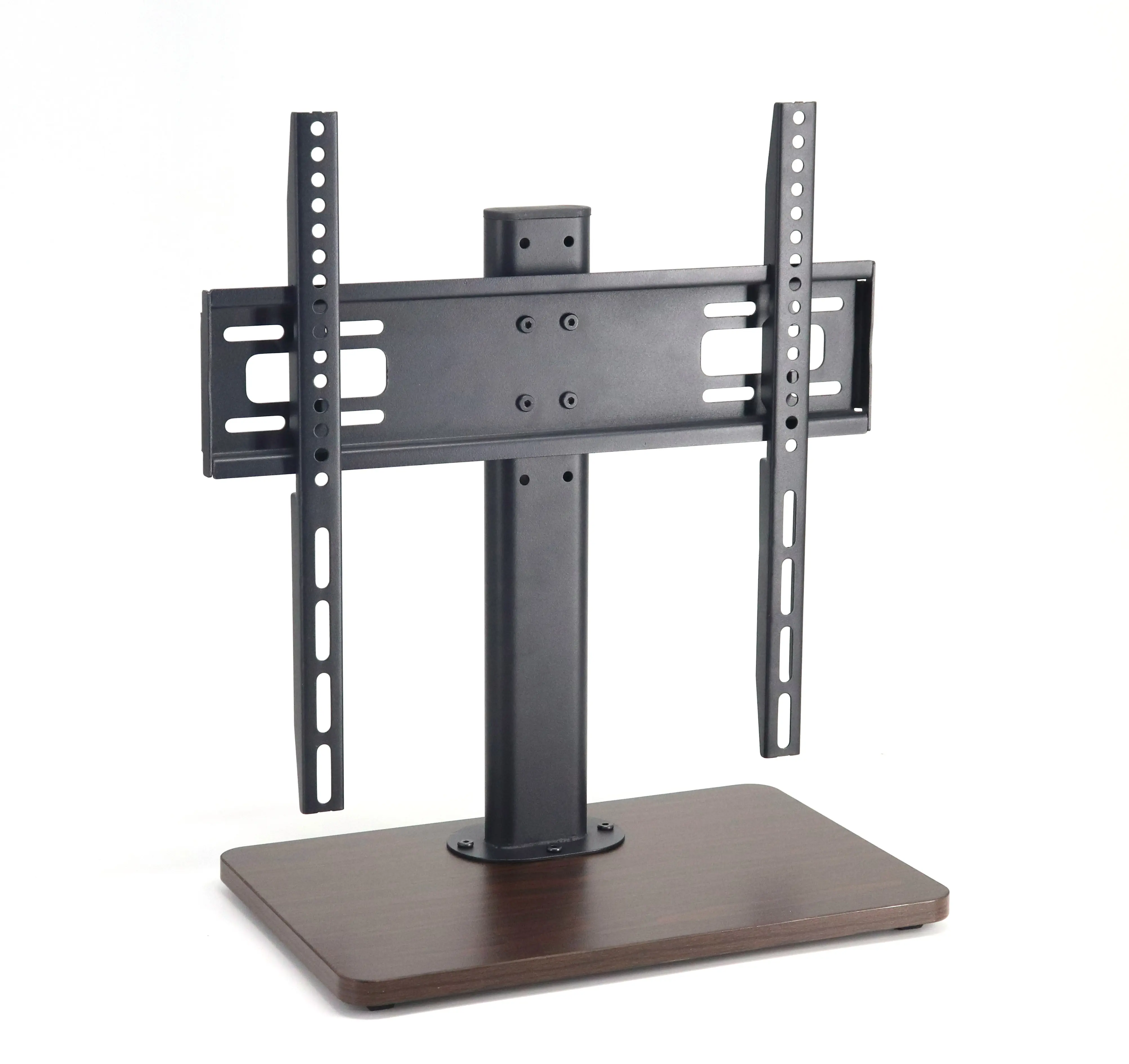 क्लासिक लकड़ी आधार डेस्क शीर्ष टीवी तालिका स्टैंड 32-55 इंच एलसीडी एलईडी टीवी के लिए 400*400mm स्क्रीन 66.1lbs