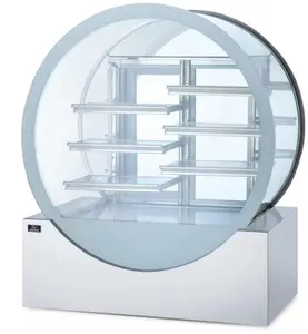 2024 thiết kế mới Vòng Shape Glass Pastry hiển thị tủ lạnh bánh bánh Showcase