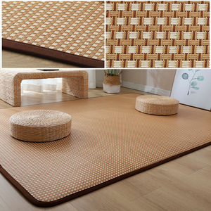 Alfombra de Ratán Rectangular Antideslizante de TPE para el Hogar, Tatami para Sala de Estar y Dormitorio, Tapete para Todas las Estaciones, Alfombra para Gatear, Diseño de Color Sólido - Product Image 2