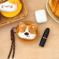 Sac à écouteurs en forme de chiot, cordon de suspension, pendentif décoratif pour sac à dos de fille, mini sac portefeuille portable