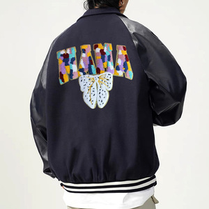 Presa di fabbrica mamma festa della mamma toppa ricamata ciniglia colorata grande fiocco oro Glitter per camicia - Product Image 2