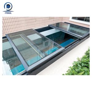 Prima personnaliser les plans de maison à cadre en aluminium fenêtres pare-soleil entrée de la maison atrium lucarne en verre automatique pour toit plat - Product Image 2