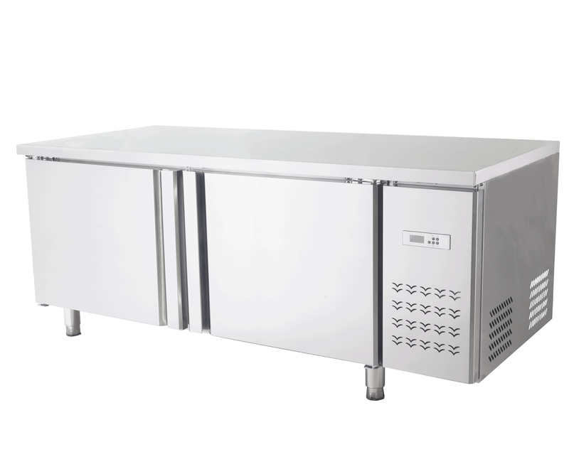 Solid Door Workbench Under Counter Refrigerator