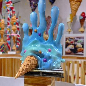 All'ingrosso moderna vetroresina grande in vetroresina <span class=keywords><strong>scultura</strong></span> gelato appesa al muro - Product Image 1